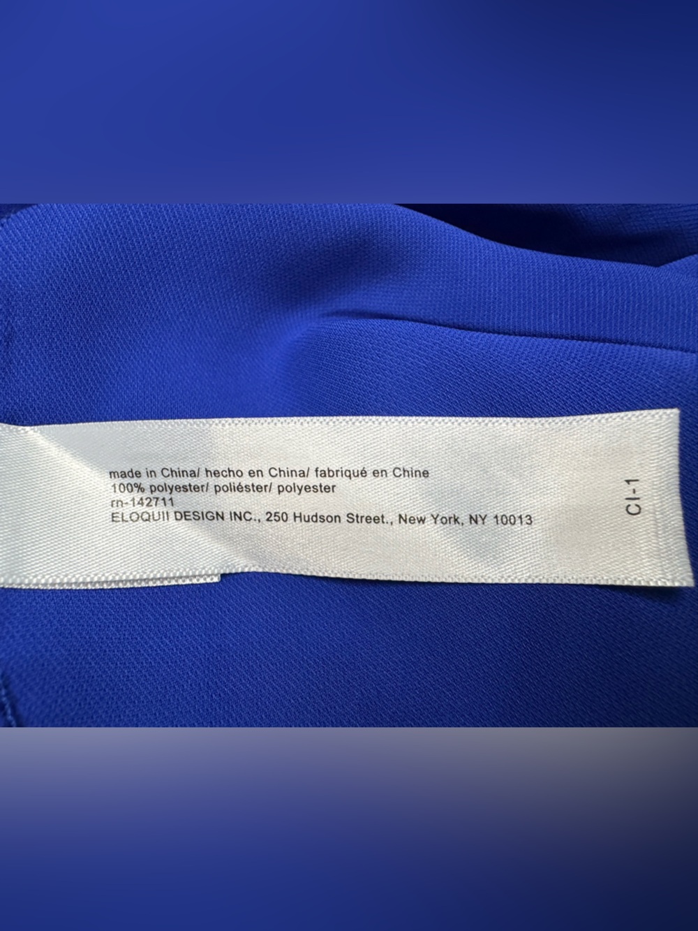 Eloquii Cobalt Tie-Neck Flutter Sleeve Blouse - Picture 7 of 8